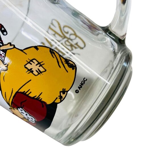 Anchor Hocking Santa Seasons Greetings Christmas Glass Coffee Mugs Cups 4PC Set - Picture 7 of 7